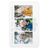 大切な家族のためのミニマリスト3枚の写真コラージュ記念品 マグネット (縦)