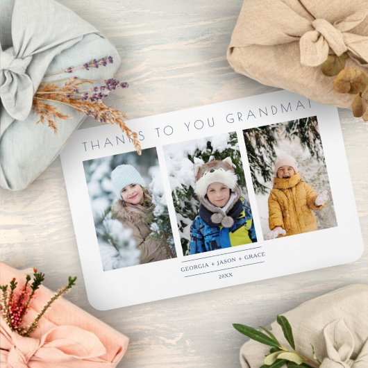 大切な家族のためのミニマリスト3枚の写真コラージュ記念品 マグネット