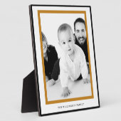大切な家族のメモリープラーク – ブラック&金ゴールド フォトプラーク (側面)