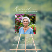 大切な席の家族の結婚記念写真 アクリルサイン (ニュートラル)