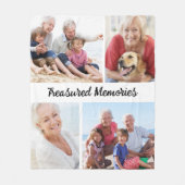 大切な思い出フォトコラージュ フリースブランケット (正面)