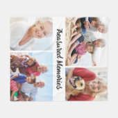 大切な思い出フォトコラージュ フリースブランケット (正面(横))