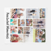 大切な思い出12写真記念 フリースブランケット (正面(横))