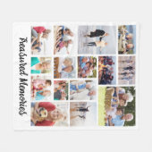 大切な思い出15写真 フリースブランケット (正面(横))