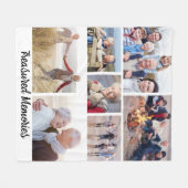 大切な思い出7写真記念 フリースブランケット (正面(横))