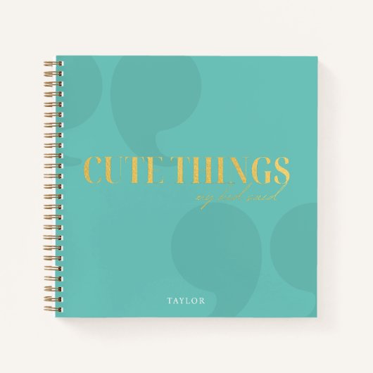 大切な思い出：かわいい事私の子供が言った ノートブック (正面)