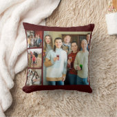 大切な思い出:カスタマイズ可能な4枚の写真コラージュ クッション (ブランケット)