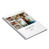 大切な思い出:カスタマイズ可能な4枚の写真コラージュ ノートブック (右側)