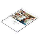 大切な思い出:カスタマイズ可能な4枚の写真コラージュ ノートブック (左側)