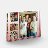 大切な思い出:カスタマイズ可能な4枚の写真コラージュ フォトブロック (左)