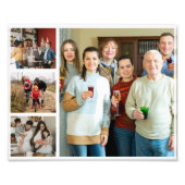 大切な思い出：カスタマイズ可能な4枚の写真コラージュ フォトプリント            (正面)