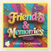 「大切な思い出」 ガラスコースター (正面)