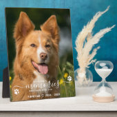大切な思い出 現代の愛する記憶 オーダーメイド ペットメモリアル フォトプラーク (側面)
