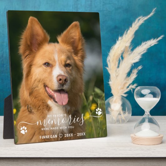 大切な思い出 現代の愛する記憶 オーダーメイド ペットメモリアル フォトプラーク (側面)