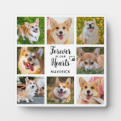 大切な愛犬のメモリアル　フォーエバー・イン・オア・ハーツ　オリジナル８枚の写真入り フォトプラーク (正面)
