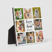 大切な愛犬のメモリアル　フォーエバー・イン・オア・ハーツ　オリジナル８枚の写真入り フォトプラーク (正面)