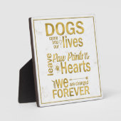 大切な愛犬の記憶を胸に刻む「犬の肉球の足跡」追悼プレート フォトプラーク (正面)