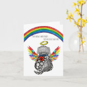 大切な愛犬を失ったあなたへ　哀悼の意を込めて カード (黄色い花)