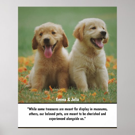 大切な愛犬を思い出すためのユニークなギフト、ペットの追悼プリント ポスター (正面)