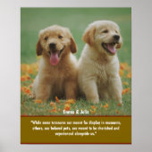 大切な愛犬を思い出すためのユニークなギフト、ペットの追悼プリント ポスター (正面)