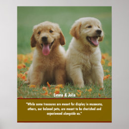 大切な愛犬を思い出すためのユニークなギフト、ペットの追悼プリント ポスター