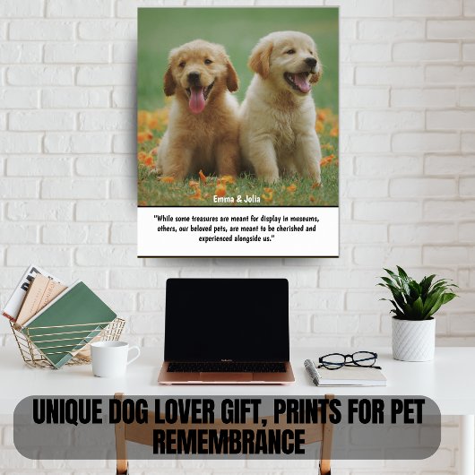 大切な愛犬を思い出すためのユニークなギフト、ペットの追悼プリント ポスター