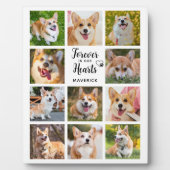 大切な愛犬メモリアル フォーエバー イン アワ ハーツ フォト コラージュ フォトプラーク (正面)