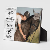 大切な愛馬への追悼 心に残る名言集 記念写真 フォトプラーク (側面)