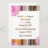 大切な我が子のデイジー 招待状 (正面/裏面)