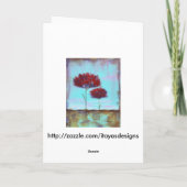 大切な抽象芸術アート風景赤い木 カード (裏面)