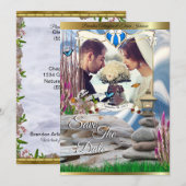 大切な日をお知らせします - 保存日付付招待状 招待状 (正面/裏面)