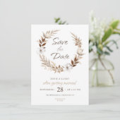 大切な日をチェックして！私たちの特別な日：[カップルの名前]がついに結婚します！ 招待状 (スタンド正面)