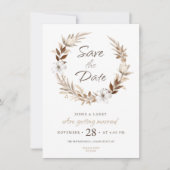 大切な日をチェックして！私たちの特別な日：[カップルの名前]が結婚します！ 招待状 (正面)