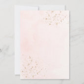 大切な日を予告 かわいいピンクの花 エレガントなウェディング 招待状 (裏面)