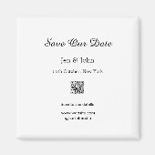 大切な日を予約しよう 詳細はQRコードをスキャンして 名前 日付 ウェブサイト マグネット (正面)