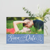 大切な日を保存しよう ウェディング | エレガントなスクリプト 招待状 (スタンド正面)