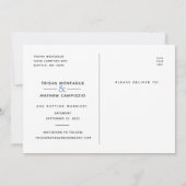 大切な日を保存しよう ウェディング | エレガントなスクリプト 招待状 (裏面)