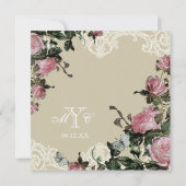 大切な日を前にして - トレリス ローズ ヴィンテージ 招待状 (裏面)