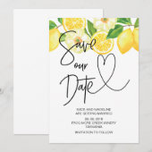 大切な日を夏のレモンでウェディング 招待状 (正面/裏面)