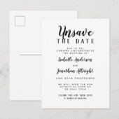 大切な日を延期します エレガントな結婚式の延期のお知らせ インビテーションポストカード (正面/裏面)