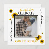 大切な日を愛と黄金のひまわりで 招待状 (正面/裏面)