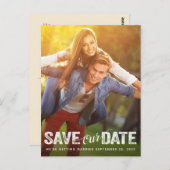 大切な日を救おう ウェディング ディストレスド スクリプト フォトカード ポストカード (正面/裏面)