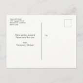 大切な日を覚えておいてね、カスタム水彩画、薄紫色 案内ポストカード (裏面)