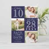 大切な日を記念する モダンなタイポグラフィー モノグラム フォト セーブザデート (スタンド正面)