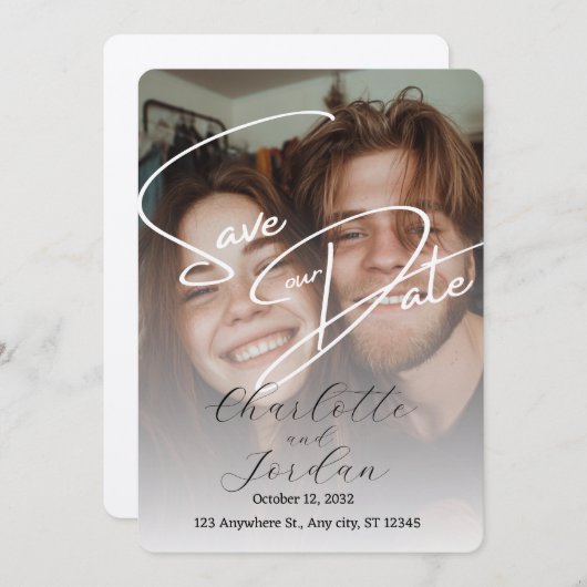 大切な日を記録しよう：私たちの愛の物語は続く 招待状 (正面/裏面)