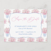 大切な日程を保存 お嬢様の記念すべき誕生日同窓会 ポストカード (正面)