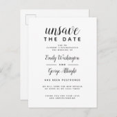 大切な日程 変更　エレガントな結婚式　延期のお知らせ インビテーションポストカード (正面/裏面)