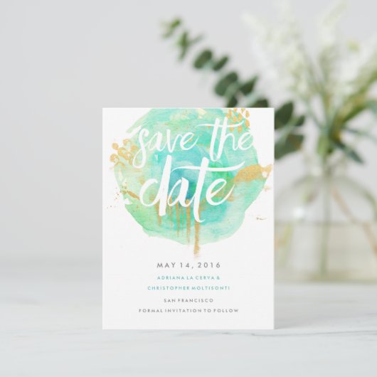 大切な水彩画の保存日付の青 セーブザデート (スタンド正面)