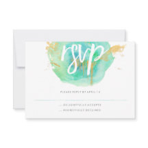 大切な水彩画RSVPカード