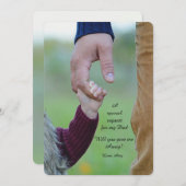 大切な父へのお願いカード - 結婚式で私を送り出して (正面/裏面)